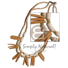 2 rows 2 3mm coco heishe natural with