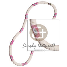 4 5mm white clam with 4 5mm pink coco