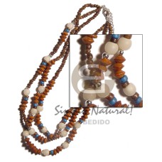 3 rows 2 3mm coco Pokalet. brown with