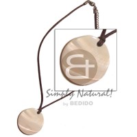 40mm round kabibe shell in wax cord