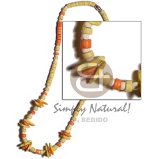 yellowithorange 4 5mm coco heishe cwith matching coco