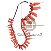 2 3mm black coco heishe with red indian