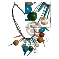 bora bora necklace dangling colored kukui nuts