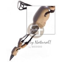 35mm clay with blacklip shell fang  adjustable black wax cord tr