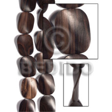30mmx40mmx6mm camagong tiger ebony hardwood twisted 