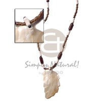 2 3mm white clam heishe buri tube with