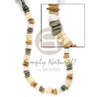 sq cut khaki combination white shell elastic