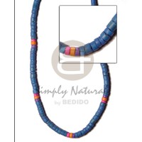 4 5mm c. heishe turq blu royal blu orange pink