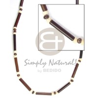 2 3mm dark brwn bamboo tube 2 3mm wht brwn cocoPokalet