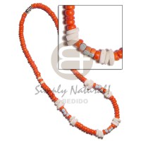 4 5mm orange coco Pokalet. with white rose
