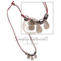 3 pc. teardrop 18mmx10mm hammershell with silver