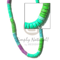 4 5mm coco heishe mint green neon green aqua blue pink