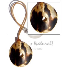 wax cord with 50mm disc brown lip