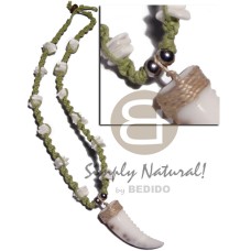 50mmx15mm cowrie shell fang pendant in light