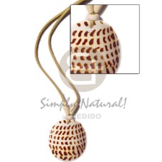 leather thong with 40mm round cunos