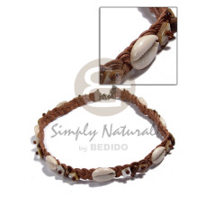 sigay in wax cord macrame with shellaccents