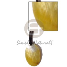 leather thong with 50x30mm oval mother of pearl shell (MOP) pendant