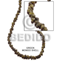 6 strands of green mongo shell