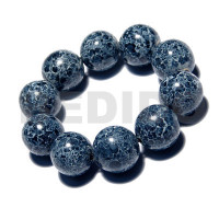 10 pcs. of 20mm round wood beads in high polished paint gloss ma