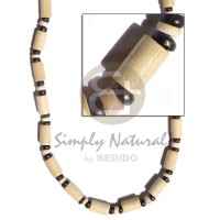 natural white wood tube with black coco