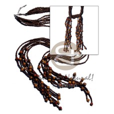 scarf necklace  6 rows 2 3mm coco