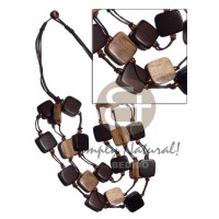 3 rows wax cord with 20mmx20mm natural