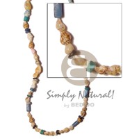 nassa, wood tube and 4 5mm coco heishe