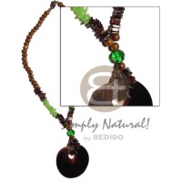 round 40mm black tab pendant with black