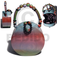 collectible handcarved laminated acacia wood handbag 