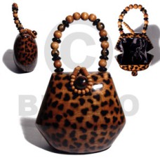 collectible handcarved laminated acacia wood handbag