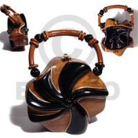 collectible handcarved laminated acacia wood handbag