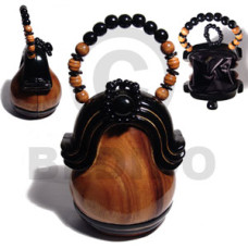 collectible handcarved laminated acacia wood handbag