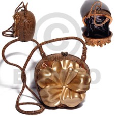 collectible handcarved laminated acacia wood slingbag