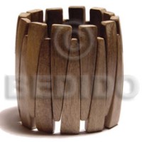 greywood wood elastic bangle with clear coat
