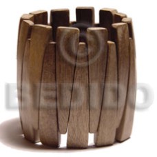 greywood wood elastic bangle with clear coat