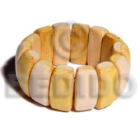 elastic patched back to back wood bangle