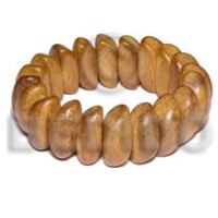bayong elastic wood bangle with clear