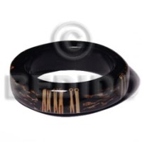 wood bangle with laminated vine