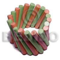 elastic 2 color combination tan and subdued green