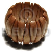 elastic dyed natural white wood bangle