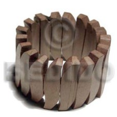 40mmx10mm natural wood elastic bangle in matte