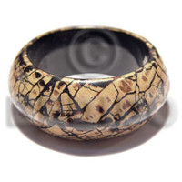 chunky laminated crackled wooden bangle  