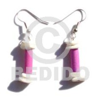 dangling pink wood tube with white