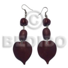 dangling natural white wood heart in