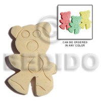 natural white wood teddy bear 35mm
