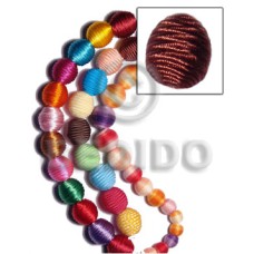 18mm natural white oval wood beads wrapped